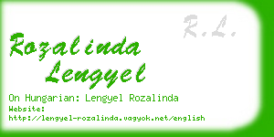 rozalinda lengyel business card